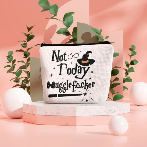 Miniatura 3 de Magic Wizard - Bolsa de maquillaje divertida con texto en inglés "Not Today", regalo para niñas, hermanas y mujeres