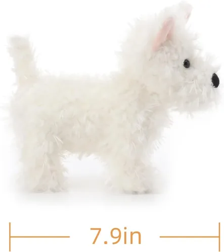 Miniatura 5 de Apricot Lamb Encantadores animales de peluche West Highland para niños, suaves y lindos juguetes de peluche para bebé niña y niño, 7.9 pulgadas