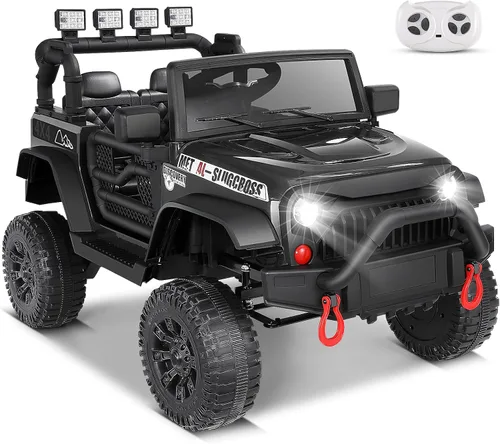 Miniatura 14 de Hikole Auto de paseo de 24 V con control remoto, vehículos a pilas para niños y niñas, motores mejorados de 2 × 200 W, camión con ruedas eléctricas