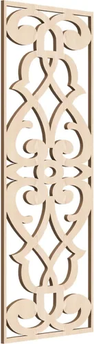 Miniatura 166 de 9 3/8"W x 24 3/8"H x 1/4"T Bellaire Decorativos Paneles de pared de madera calado, abedul