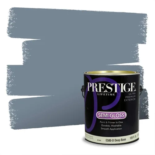 Miniatura 363 de Pintura Exterior + imprimación PRESTIGE, todo-en-uno, 1 galón, acabado mate, color comparable al Valspar* Royal Gray* VS151-Gris real