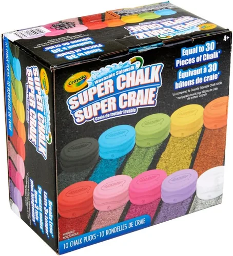 Miniatura 4 de Crayola Tiza Lavable para Acera para Niños, Juego de Súper Tiza de Larga Duración, Tiza para Exteriores, 10 Colores Surtidos