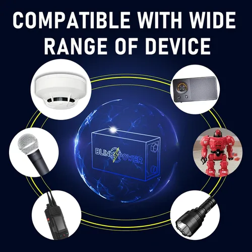 Miniatura 3 de Blinkspower Paquete de 2 baterías de litio de 9 V, batería de 9 voltios de 1200 mAh, batería de 9 V de larga duración para detectores, no recargable