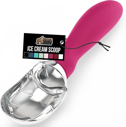 Miniatura 10 de GORILLA GRIP Cuchara para helado resistente sin BPA, mango ergonómico cómodo, cuchara de grado profesional para porciones redondas perfectas