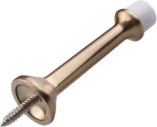 Miniatura 2 de Triumph Hardware Tope de puerta rígido sólido de 3 pulgadas con punta de goma suave, tope de puerta sólido de metal de aleación de zinc que protege