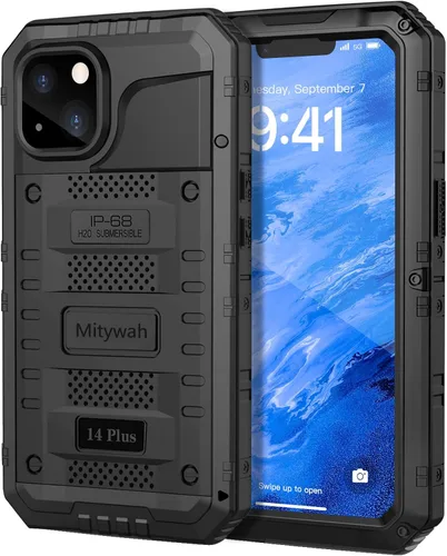 Miniatura 150 de Mitywah Funda impermeable para iPhone 7/iPhone 8 / iPhone SE 2020, funda de metal resistente de grado militar, protección de cuerpo completo