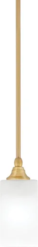 Miniatura 168 de Toltec Lighting Tallo Colgado Mini colgante, acabado de cobre negro, 3.5" cuadrado humo burbuja vidrio