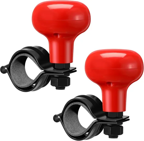 Miniatura 10 de Tallew 2 piezas de perilla giratoria para volante, perillas suicidas para volante, rotación de 360 grados, accesorios de tractor para automóviles