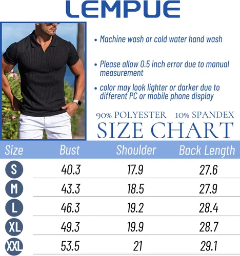 Miniatura 6 de Camisetas de manga corta con cuello en V para hombre, camisetas de golf de ajuste seco, ropa casual y elegante