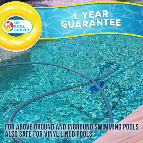 Miniatura 5 de U.S. Pool Supply Half Moon - Cabezal de vacío manual para piscinas enterradas sobre el suelo, con peso, conexión de manguera giratoria de 1.5