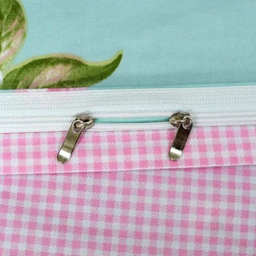 Miniatura 4 de FADFAY Juego de funda de edredón con diseño floral desgastado rosa, 100% algodón, 3 piezas, juego de ropa de cama estilo rústico, 1 funda de edredón