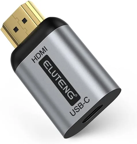 Adaptador USB C a HDMI, ELUTENG USB tipo C a HDMI (compatible con Thunderbolt 3) 4 K 60 Hz compatible con transmisión de audio y vídeo tipo C 3.1 a