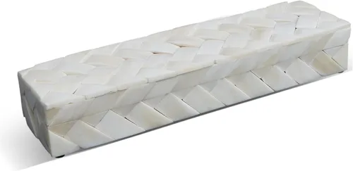 Miniatura 25 de Handicrafts Home Caja de almacenamiento decorativa con tapa – 10 x 4.5 x 2.5 pulgadas Organizador de decoración moderna para el hogar, caja