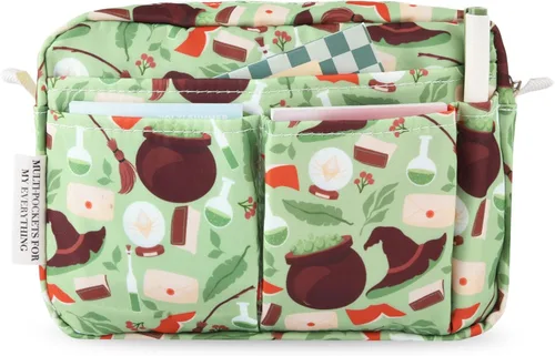 Miniatura 16 de qianshan Organizador de Portafolio con Múltiples Bolsillos, Bolsa de Cosméticos Impermeable con Cremallera de Viaje, Bolsa de Almacenamiento