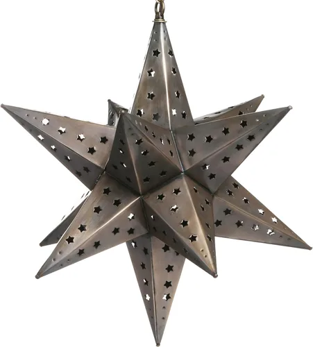 Miniatura 9 de Hometown Evolution, Inc. Luz de estrella colgante de estaño mexicano de 18 pulgadas - Corte de flor