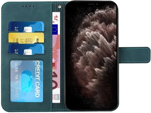 Miniatura 4 de Funda tipo cartera para iPhone 11 y iPhone 11 con tarjetero de piel, con función atril, protección completa magnética compatible con iPhone 11