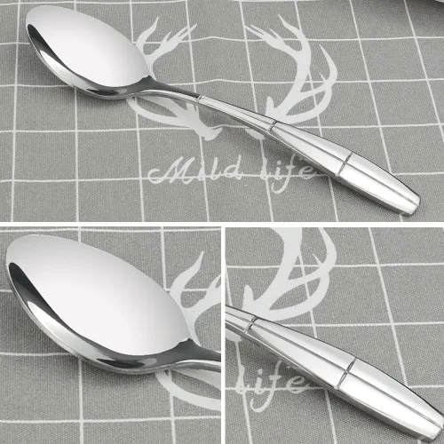 Miniatura 3 de 12 cucharas de cena de acero inoxidable, cucharas de mesa de cubiertos