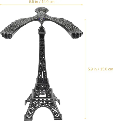 Miniatura 4 de Totority Balance Bird - Águila de aleación con torre Eiffel, juguete de escritorio de gravedad de 5.9 pulgadas, demostración de física giratoria