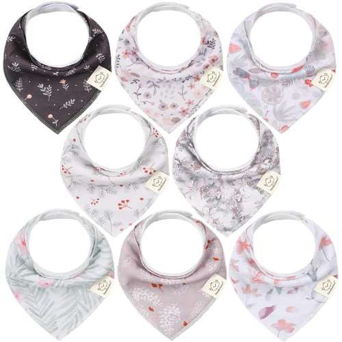 Miniatura 51 de KeaBabies - Juego de 8 baberos tipo bandana para bebés, niñas y niños - Baberos de algodón orgánico para babeo y dentición para recién nacidos