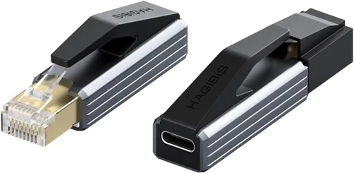 Hagibis Adaptador USB C a Ethernet, portátil de 1 Gbps Gigabit RJ45 a tipo C (compatible con Thunderbolt 4/3), concentrador LAN de red, compatible