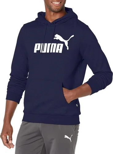 PUMA Sudadera con capucha de forro polar con logotipo Essentials para hombre (disponible en tallas grandes y altas)