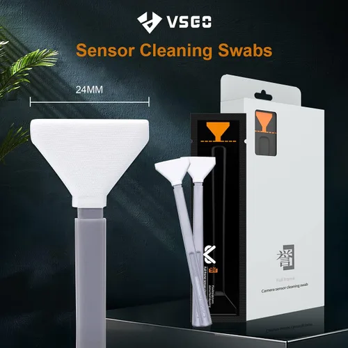Miniatura 2 de VSGO Kit de limpieza de sensor de cámara de fotograma completo, hisopos de limpieza de sensores, compatible con cámaras digitales DSLR y SLR