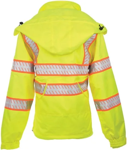 Miniatura 3 de J. J. Keller & Associates, Inc. Chaqueta tipo parka extraíble con forro polar para mujer, tipo R clase 3, SAFEGEAR