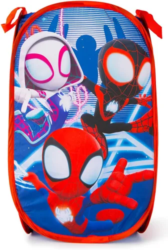 Miniatura 12 de Jay Franco Marvel Spiderman Web Sling Pop Up Cesta de lavandería - Cesta/Bolsa de lavandería de malla con asas duraderas, 22" x 14" Vengadores