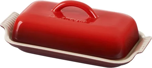 Le Creuset Stoneware Heritage - Mantequera, color cereza
