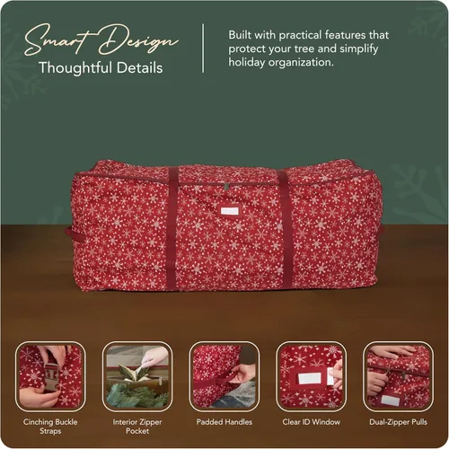 Miniatura 4 de Covermates Keepsakes - Bolsa de almacenamiento para árbol de Navidad con correas ajustables – Poliéster duradero con asas reforzadas y correas