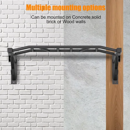 Miniatura 6 de Upgrade Pull Up Bar Wall Mounted,Heavy Duty Multi Grip Chin Up Bar for Strength Training, 600 lbs Capacity, Durable Steel Construction, Perfect for