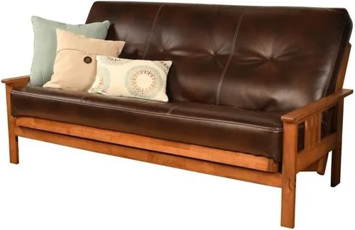 Miniatura 4 de Kodiak Furniture Colchón de futón de resorte de 8 pulgadas, tamaño matrimonial, colchón para sofá cama, lino aguamarina, marco no incluido