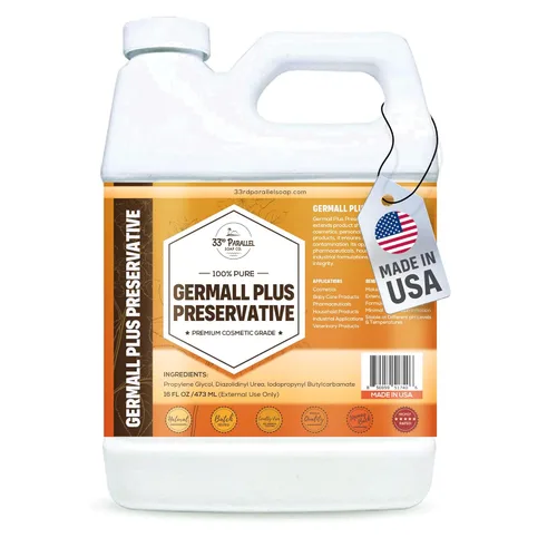 GERMALL PLUS Líquido preservativo (16 onzas) sin parabenos; sin formaldehído; soluble en agua y aceite | Adecuado para hacer jabón, lociones,