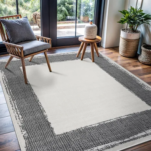 Miniatura 30 de CAMILSON Alfombras modernas de lujo para sala de estar, alfombra abstracta vintage de 4 x 6, suave, pelo medio, resistente a las manchas, fácil