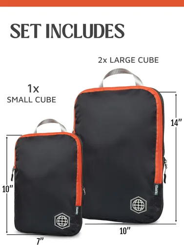 Miniatura 4 de Compression Packing Cubes Set for Travel - Lightweight, Durable Clothes Organizer for Carry-On Luggage and Suitcases by TRIPPED Travel Gear