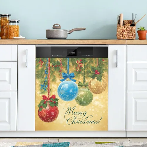 Miniatura 2 de Bolas de Navidad para árbol de lavavajillas, cubierta magnética para refrigerador, paneles de puerta, gabinete del hogar, electrodomésticos
