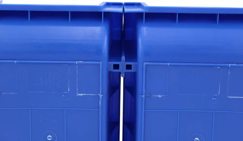 Miniatura 8 de Paquete de 2 cubos de almacenamiento apilables, organizador de polipropileno resistente de 8.4 x 11 x 6.9 pulgadas, diseño colgante y de conexión