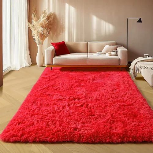 Miniatura 11 de ONASAR - Alfombra de pasillo negra de 2 x 6 pies, esponjosa, lavable, ultrasuave, afelpada, peluda, tapete para bebés, dormitorio de niños, armario
