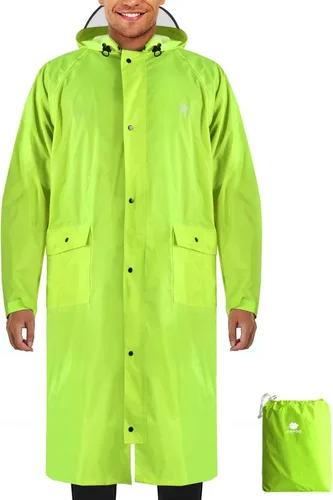 Miniatura 23 de Anyoo Poncho de lluvia con capucha, impermeable, ligero, para hombres, mujeres y adultos, con bolsillo para senderismo, camping, actividades al aire