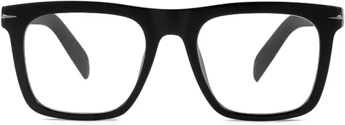Miniatura 3 de Gafas de bloqueo de luz azul de moda con marco cuadrado para hombres y mujeres, gafas de computadora sin receta, 01 Negro