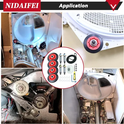 Miniatura 8 de [Upgraded] 4392067 Dryer Repair Kit with WPW10314173 Drum Roller 279640 Dryer Idler Pulley 661570v Belt WPW10359272 WPW10359271 Dryer Drum Shaft for