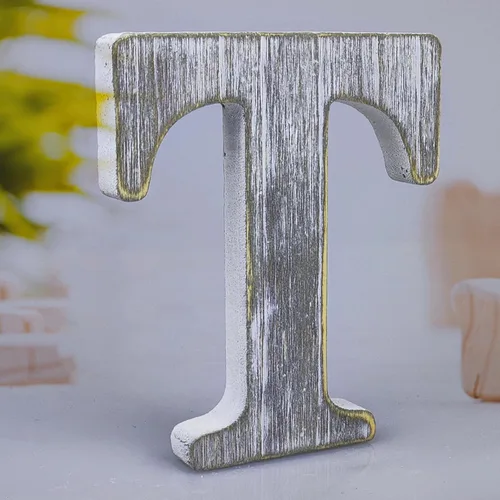 Miniatura 26 de Letras de madera de 8 pulgadas, letras de madera rústica sin terminar para decoración de pared, letras decorativas en pie, cortes de letras, letrero