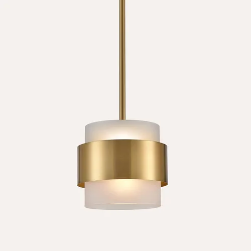 Miniatura 9 de CLAXY Lámpara colgante dorada mini colgante de cocina con pantalla cilíndrica transparente para fregadero de cocina, comedor, baño, varillas
