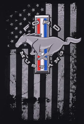 Miniatura 5 de JH DESIGN GROUP Ford Mustang - Sudadera con capucha para hombre con bandera estadounidense envejecida de 2 caras