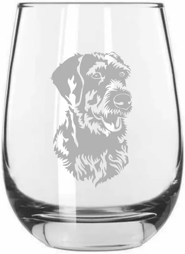 Miniatura 315 de Sakhalin Husky Dog - Copa de vino grabada personalizada de 15.25 onzas sin tallo