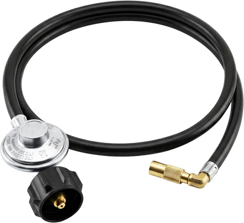 Miniatura 11 de SHINESTAR Manguera adaptadora y regulador de propano de 1 metro para parrilla plana de 17 y 22 pulgadas de Blackstone, cambio a tanque de 20 libras