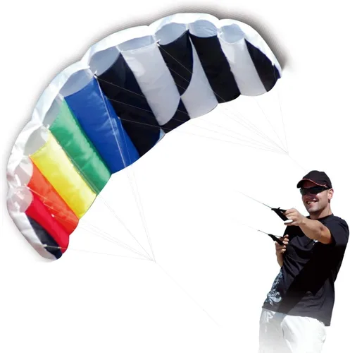Hengda Kite 1.4 M Intro Foil Design Rainbow Kites Soft Stunt Sport Parafoil Kite 55 pulgadas con juego de herramientas voladoras por Hengda kite