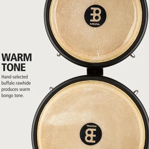 Miniatura 3 de Bongos Juego de tambores de mano de 6.75 pulgadas y 8 pulgadas con carcasas de madera dura y llave de afinación - NO HECHO EN CHINA - Serie Natural