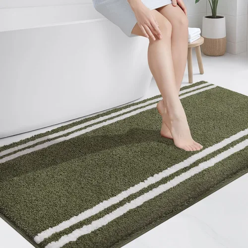 Miniatura 30 de PURRUGS Alfombra de baño antideslizante, lavable a máquina, 20 x 24 pulgadas, en forma de U, súper absorbente y de secado rápido, tapete de baño