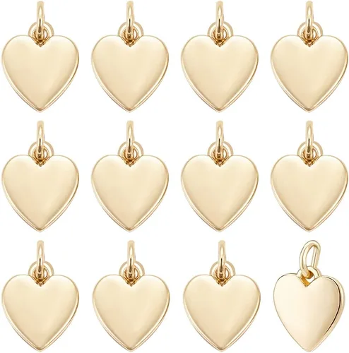 Miniatura 7 de BENECREAT 12 colgantes de plumas de latón chapado en oro de 18 quilates, colgantes de plumas de 1.5 x 0.5 x 0.06 pulgadas para aretes de bricolaje